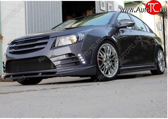 9 299 р. Передний бампер MYRIDE STYLE Chevrolet Cruze J300 седан дорестайлинг (2009-2012) (Неокрашенный)  с доставкой в г. Владивосток