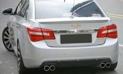 2 999 р. Лип спойлер CT Chevrolet Cruze J300 седан дорестайлинг (2009-2012) (Неокрашенный)  с доставкой в г. Владивосток. Увеличить фотографию 2