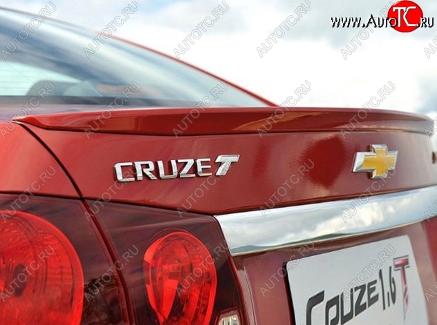 2 749 р. Лип спойлер Lip Chevrolet Cruze J300 седан дорестайлинг (2009-2012) (Неокрашенный)  с доставкой в г. Владивосток