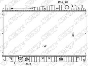 9 499 р. Радиатор двигателя SAT (пластинчатый, 1.8/2.0/2.5, АКПП)  Chevrolet Epica  V250 - Evanda  с доставкой в г. Владивосток. Увеличить фотографию 1