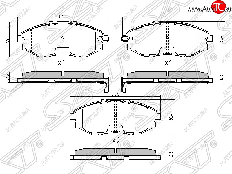 1 399 р. Колодки тормозные SAT (передние) Chevrolet Epica V250 (2006-2012)  с доставкой в г. Владивосток