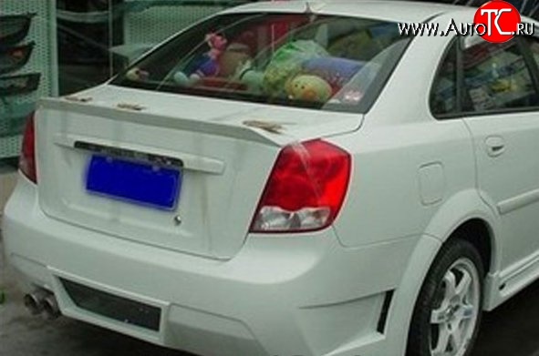 3 499 р. Лип спойлер M-VRS V2 Chevrolet Lacetti седан (2002-2013) (Неокрашенный)  с доставкой в г. Владивосток