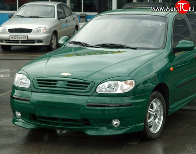 569 р. Реснички на фары M-VRS Daewoo Lanos T100 дорестайлинг, седан (1997-2002) (Неокрашенные)  с доставкой в г. Владивосток