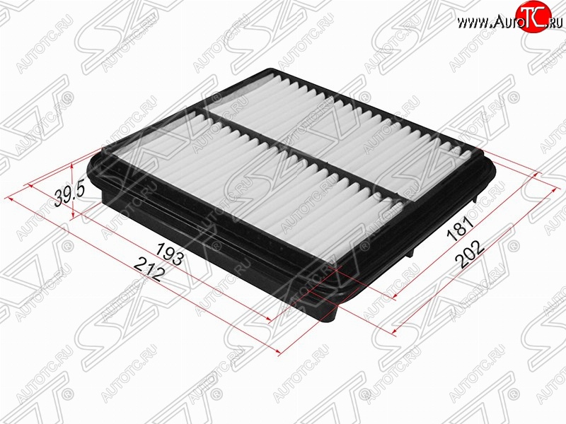 201 р. Фильтр воздушный двигателя SAT (212/193х202/181х39.4 mm)  Chevrolet Lanos T100, Daewoo Lanos (T100), ЗАЗ Chance (седан,  хэтчбэк), Lanos (седан), Sens (седан,  хэтчбэк)  с доставкой в г. Владивосток