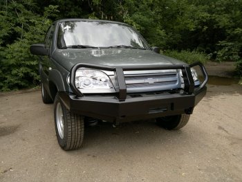 38 999 р. Бампер передний силовой РИФ  Chevrolet Niva  2123 (2002-2020), Лада 2123 (Нива Шевроле) (2002-2021) (С защитной дугой)  с доставкой в г. Владивосток. Увеличить фотографию 3