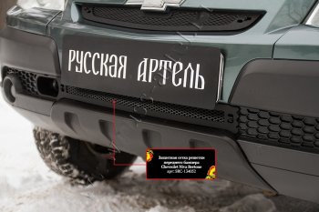 1 199 р. Защитная сетка решетки переднего бампера RA Chevrolet Niva 2123 рестайлинг (2009-2020)  с доставкой в г. Владивосток. Увеличить фотографию 2