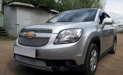 1 539 р. Сетка воздухозаборника переднего бампера Russtal  Chevrolet Orlando (2011-2018) (хром)  с доставкой в г. Владивосток. Увеличить фотографию 6