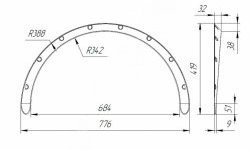 2 769 р. Универсальные накладки на колёсные арки RA (30 мм) Mercedes-Benz C-Class W204 дорестайлинг седан (2007-2011) (Шагрень: 4 шт. (2 мм))  с доставкой в г. Владивосток. Увеличить фотографию 1