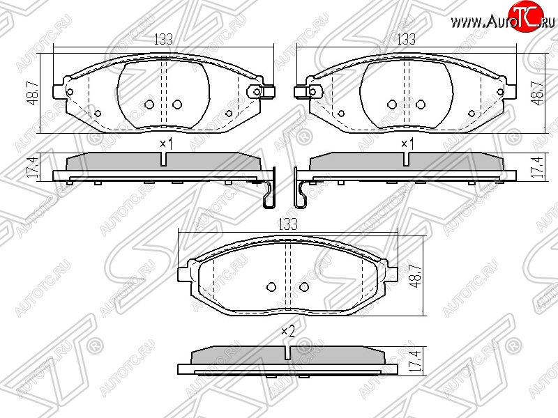 999 р. Колодки тормозные SAT (передние)  Chevrolet Spark  M300 (2010-2015) дорестайлинг  с доставкой в г. Владивосток