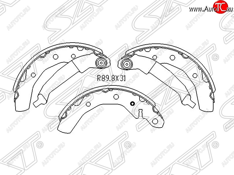 1 339 р. Колодки тормозные SAT (задние)  Chevrolet Spark  M300 (2010-2015), Daewoo Matiz  M100 (1998-2000)  с доставкой в г. Владивосток