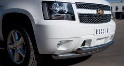 27 999 р. Защита переднего бампера (2 трубыØ76 мм, нержавейка) SLITKOFF  Chevrolet Tahoe  GMT900 (2006-2013) 5 дв.  с доставкой в г. Владивосток. Увеличить фотографию 2