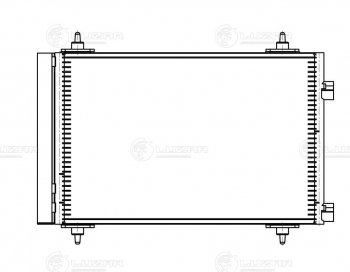 7 999 р. Радиатор кондиционера на LUZAR (1.6i / 1.4i / 2.0i / 2.0HDi) CITROEN C4 B7 хэтчбэк 5 дв. (2011-2018)  с доставкой в г. Владивосток. Увеличить фотографию 3