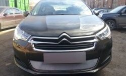 1 539 р. Сетка на бампер (седан) Russtal (хром)  CITROEN C4  B7 (2011-2018) хэтчбэк 5 дв.  с доставкой в г. Владивосток. Увеличить фотографию 4