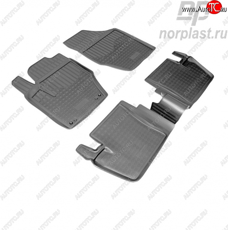 2 479 р. Комплект ковриков в салон Norplast Unidec  CITROEN C4  B7 (2013-2022), Peugeot 408 (2015-2022) (Цвет: черный)  с доставкой в г. Владивосток