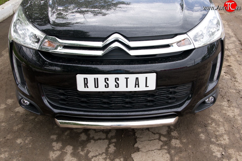 15 999 р. Одинарная защита переднего бампера диаметром 63 мм SLITKOFF  CITROEN C4 aircross (2012-2017)  с доставкой в г. Владивосток