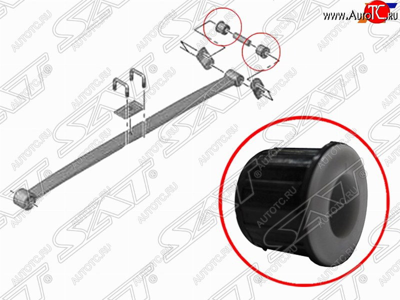 329 р. Сайлентблок серьги рессоры SAT  CITROEN Jumper  250 (2006-2014), Fiat Ducato  250 (2006-2014), Peugeot Boxer  250 (2006-2014)  с доставкой в г. Владивосток