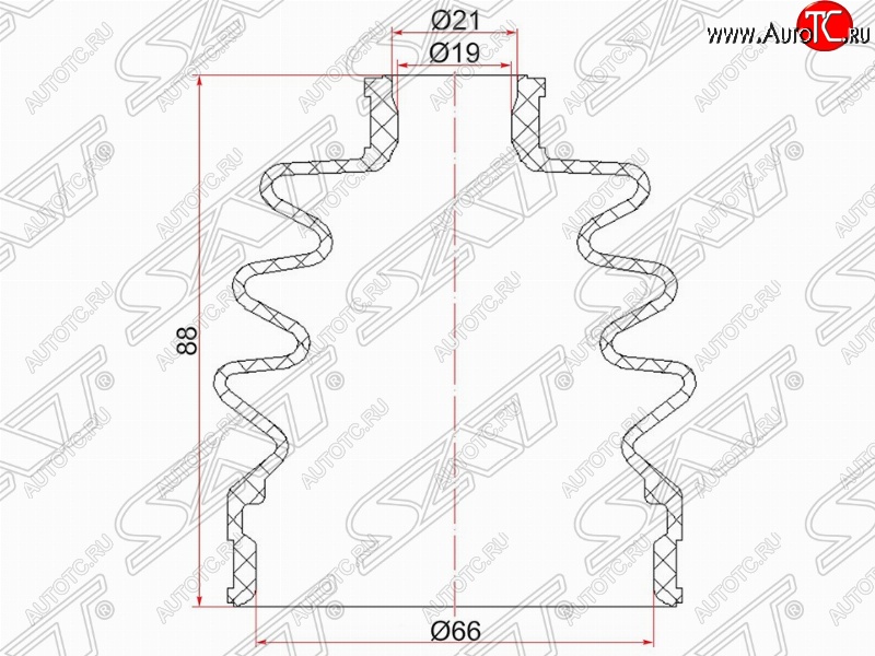 359 р. Пыльник ШРУСа SAT (наружный)  Daewoo Matiz  M100 (1998-2000), Mazda 2/Demio  DW (1996-2002)  с доставкой в г. Владивосток