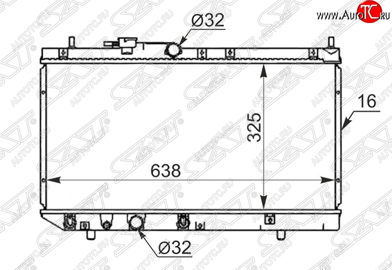 6 849 р. Радиатор двигателя SAT (пластинчатый, МКПП/АКПП)  Daihatsu Pyzar (1996-2002)  с доставкой в г. Владивосток