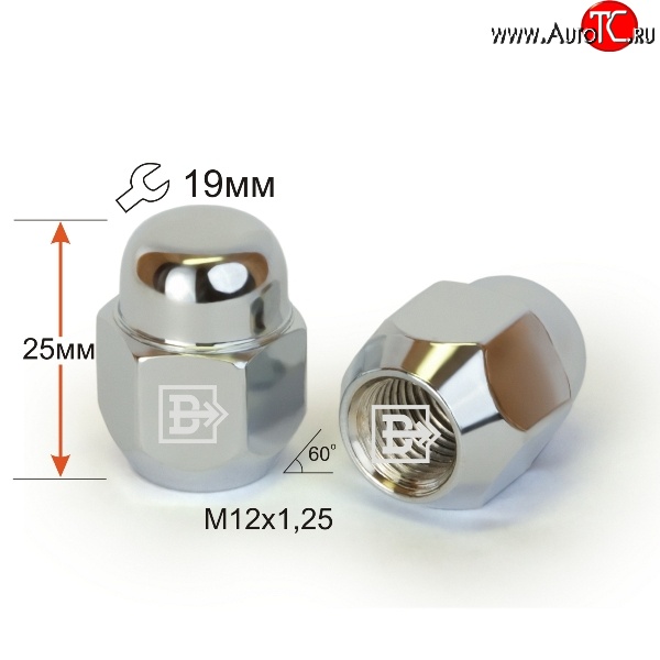 59 р. Колёсная гайка Вектор M12 1.25 FAW Besturn X80 дорестайлинг (2014-2019)