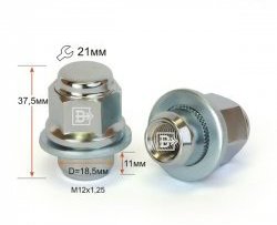 144 р. Колёсная гайка Вектор M12 1.25    с доставкой в г. Владивосток. Увеличить фотографию 1