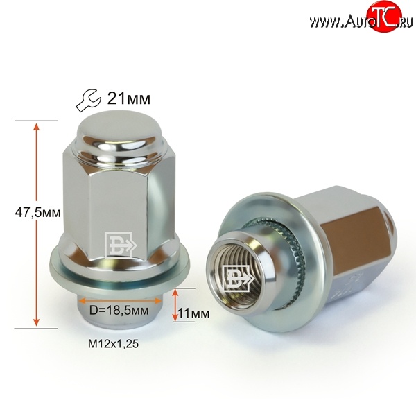 169 р. Колёсная гайка Вектор M12 1.25    с доставкой в г. Владивосток