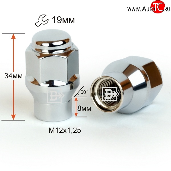 96 р. Колёсная гайка Вектор M12 1.25    с доставкой в г. Владивосток