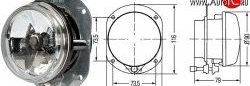 4 549 р. Универсальная противотуманная фара 90 мм HELLA 1N0 008 582-007 Лада Калина 2194 универсал (2014-2018) (Без пыльника)  с доставкой в г. Владивосток. Увеличить фотографию 2