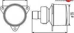 2 699 р. Модуль поворотника серый 55 мм HELLA 2BA-008-221-041 Toyota Land Cruiser Prado J150 2-ой рестайлинг (2017-2020)  с доставкой в г. Владивосток. Увеличить фотографию 2