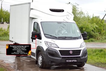 1 089 р. Накладки на боковые зеркала (шагрень) RA  Fiat Ducato  290 (2014-2024) (Неокрашенные)  с доставкой в г. Владивосток. Увеличить фотографию 4