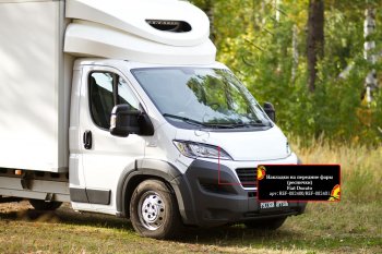 1 269 р. Реснички на фары (глянец (под покраску)) RA Fiat Ducato 290 (2014-2024) (Неокрашенные)  с доставкой в г. Владивосток. Увеличить фотографию 3