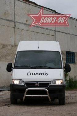 10 844 р. Защита переднего бампера Souz-96 (d60) Fiat Ducato 250 (2006-2014)  с доставкой в г. Владивосток. Увеличить фотографию 2