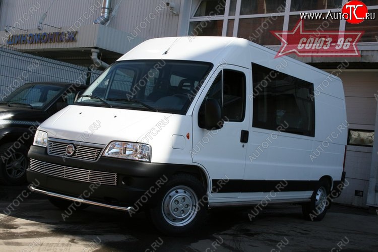 11 564 р. Защита переднего бампера одинарная Souz-96 (d60) Fiat Ducato 250 (2006-2014)  с доставкой в г. Владивосток