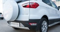 15 649 р. Защита заднего бампера (Ø75x42 мм, нержавейка) Russtal Ford EcoSport дорестайлинг (2013-2019)  с доставкой в г. Владивосток. Увеличить фотографию 2