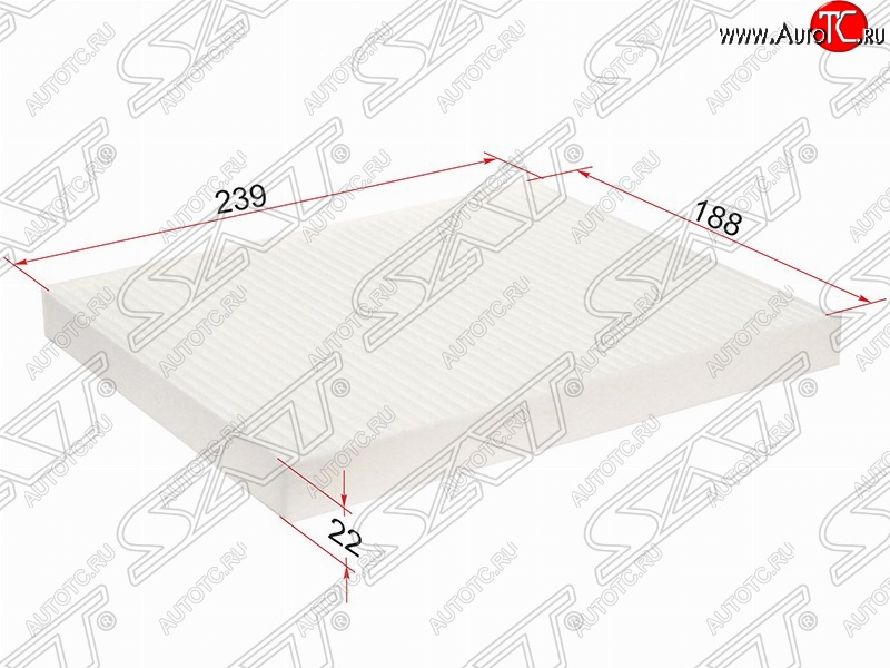 246 р. Фильтр салонный SAT (239х188х22 mm)  Ford EcoSport - Fiesta  6  с доставкой в г. Владивосток