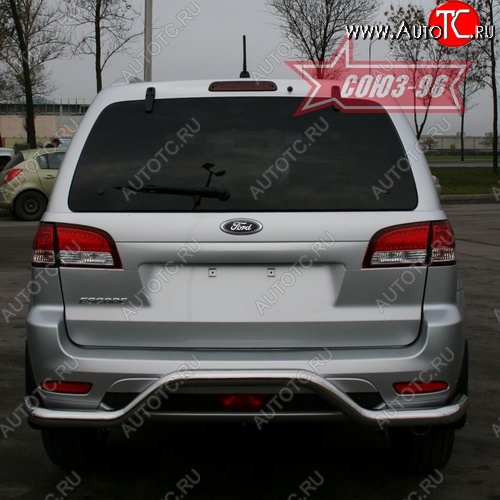 11 924 р. Защита заднего бампера Souz-96 (d60) Ford Escape 2 (2008-2012)  с доставкой в г. Владивосток