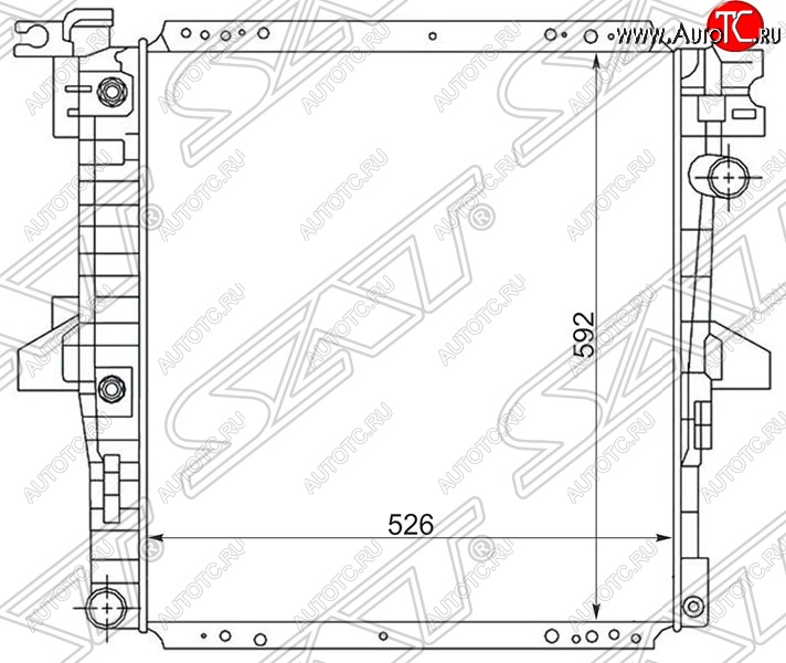 14 999 р. Радиатор двигателя SAT (пластинчатый, 3.0/4.0, МКПП/АКПП)  Ford Explorer  UN150 (1995-2001), Mazda B-Series (1998-2007)  с доставкой в г. Владивосток