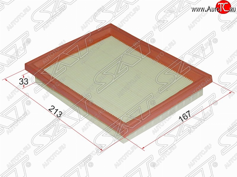 280 р. Фильтр воздушный двигателя SAT (213х167х33 mm)  Ford Fiesta  5 (2001-2008), Ford Fusion  1 (2002-2012), Mazda 2/Demio  DY (2002-2007)  с доставкой в г. Владивосток