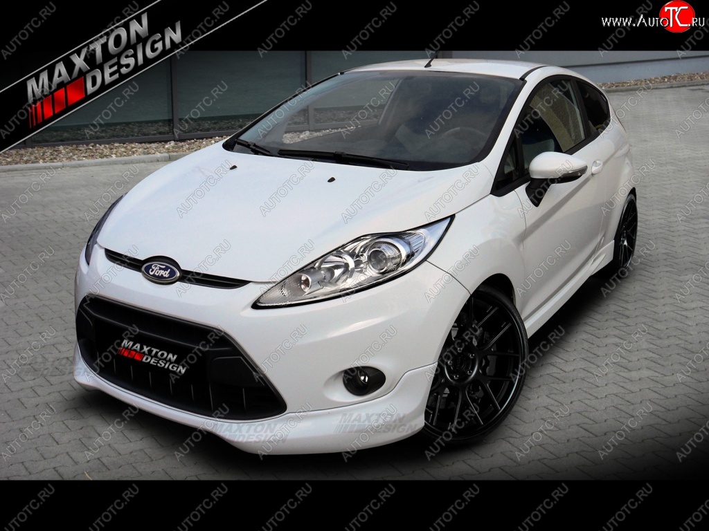 21 149 р. Накладка на передний бампер Maxton Ford Fiesta 6 хэтчбэк 3 дв. дорестайлинг (2008-2013)  с доставкой в г. Владивосток