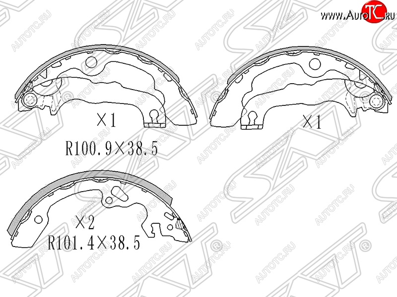 1 699 р. Колодки тормозные SAT (задние) Ford Focus 1 хэтчбэк 3 дв. дорестайлинг (1998-2002)  с доставкой в г. Владивосток