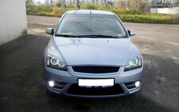 579 р. Реснички на фары KURAJ (узкие) Ford Focus 2  седан дорестайлинг (2004-2008) (Неокрашенные)  с доставкой в г. Владивосток. Увеличить фотографию 1