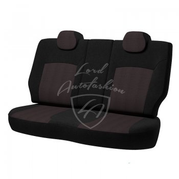 6 749 р. Чехлы для сидений (GhiaTitanium) Lord Autofashion Дублин (жаккард) Ford Focus 2 хэтчбэк 5 дв. дорестайлинг (2004-2008) (Черный, вставка Ёж Красный)  с доставкой в г. Владивосток. Увеличить фотографию 2