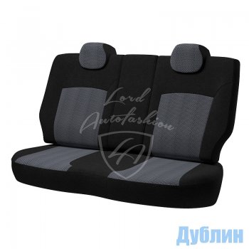 5 799 р. Чехлы для сидений Lord Autofashion Дублин (жаккард) Ford Focus 2 хэтчбэк 5 дв. дорестайлинг (2004-2008) (Черный, вставка Ёж Белый)  с доставкой в г. Владивосток. Увеличить фотографию 2