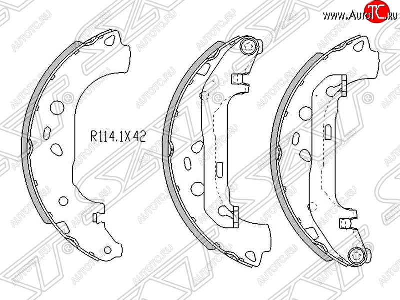 1 999 р. Колодки тормозные SAT (задние)  Ford Focus  2 (2004-2008), Mazda 3/Axela  BK (2003-2009)  с доставкой в г. Владивосток