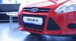 1 839 р. Сетка на бампер Novline Ford Focus 3 хэтчбэк дорестайлинг (2010-2015)  с доставкой в г. Владивосток. Увеличить фотографию 3