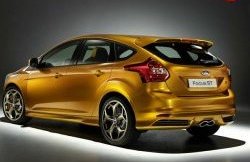 4 399 р. Спойлер ST Ford Focus 3 хэтчбэк дорестайлинг (2010-2015) (Неокрашенный)  с доставкой в г. Владивосток. Увеличить фотографию 2