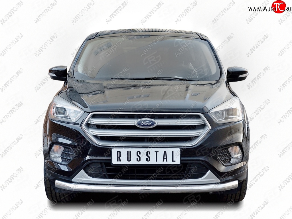 18 699 р. Защита переднего бампера (Ø63 мм, нержавейка) SLITKOFF  Ford Kuga  2 (2016-2019) рестайлинг  с доставкой в г. Владивосток