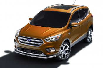 Защита заднего бампера Slitkoff (d57) Ford (Форд) Kuga (Куга)  2 (2016-2019) 2 рестайлинг