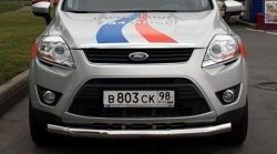 Одинарная защита переднего бампера диаметром 60 мм Novline Ford Kuga 1 (2008-2013)