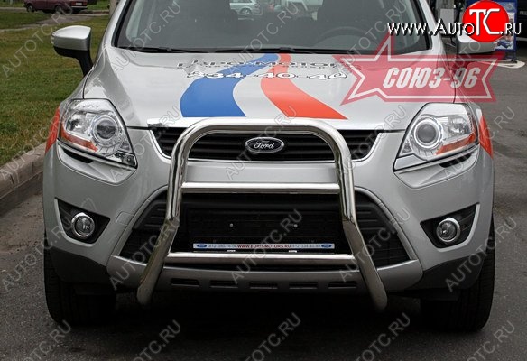 13 499 р. Защита переднего бампера Souz-96 (d60) Ford Kuga 1 (2008-2013)  с доставкой в г. Владивосток