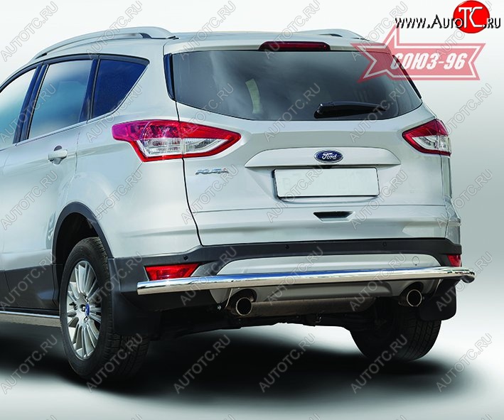 15 029 р. Защита заднего бампера Souz-96 Long (d60) Ford Kuga 2 дорестайлинг (2013-2016)  с доставкой в г. Владивосток